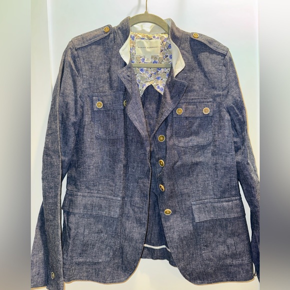 Banana Republic Linen Denim Blazer Jacket - Picture 4 of 10